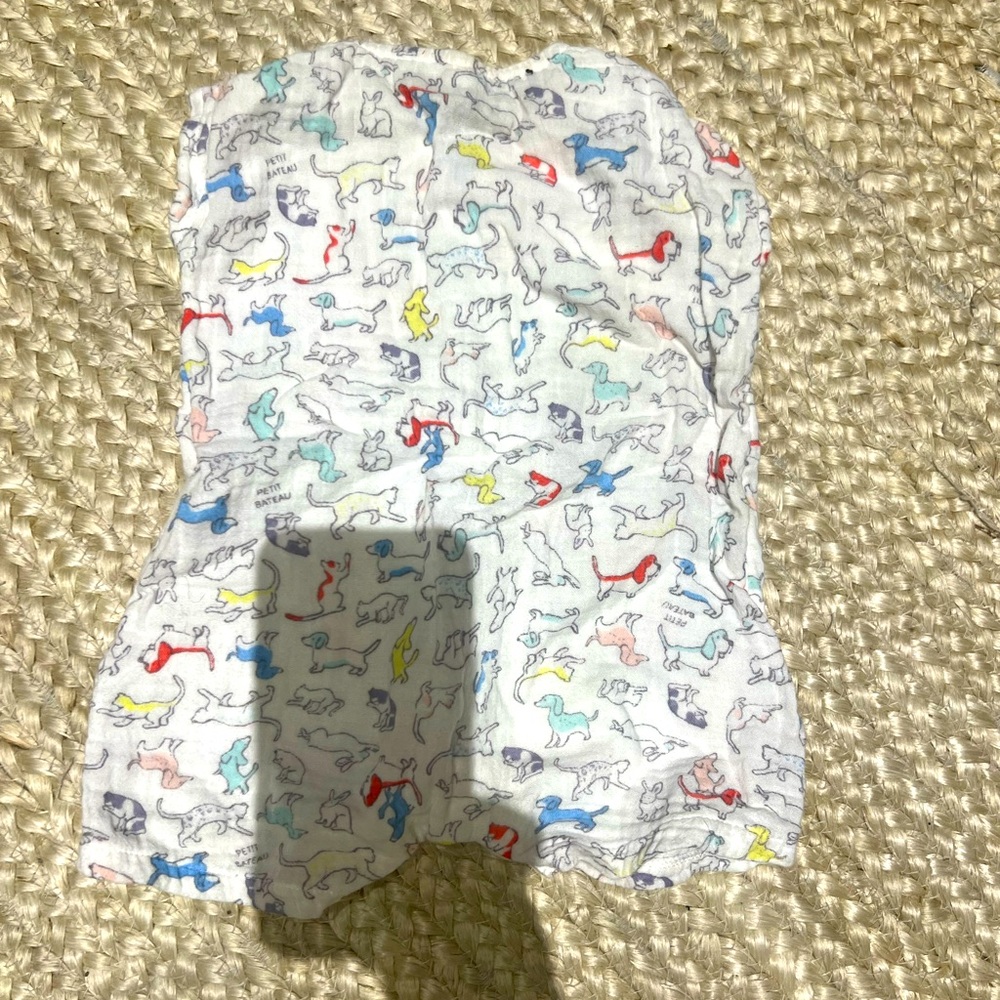 Colorful Dog Print Baby Romper